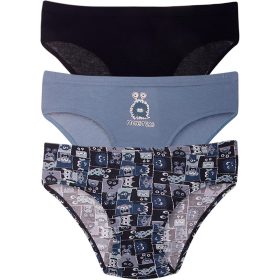 DomiKids Szörnyes kék fiú 3 db-os alsónadrág szett