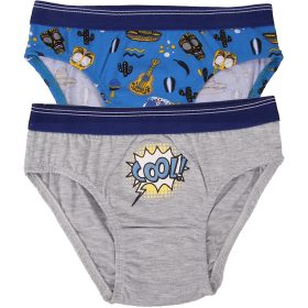   DomiKids Koponyás kék-szürke fiú 2 db-os alsónadrág szett