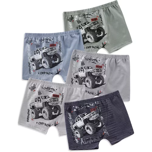 Domikids Terepjárós-csíkos fiú 5 db-os boxer szett
