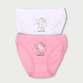   DomiKids Unikornis fehér-rózsaszín lány 2 db-os bugyi szett