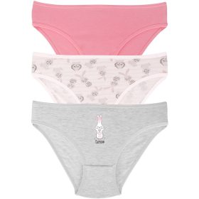 DomiKids Nyuszis-rózsaszín lány 3 db-os bugyi szett