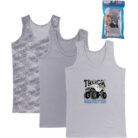 Domikids Feliratos-truck szürke fiú 3 db-os trikó szett