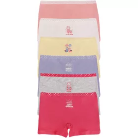 DomiKids Lámás színes lány 6 db-os boxer szett