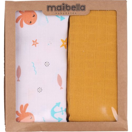 Maibella Polipos-mustár baba textilpelenka szett