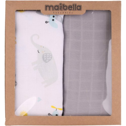 Maibella Mintás-szürke baba textilpelenka szett