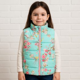 Maibella Virágos menta kislány mellény