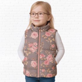 Maibella Virágos szürke kislány mellény