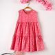 Miniworld Virágos rózsaszín kislány ruha