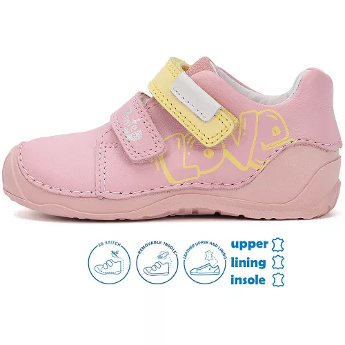 Ponte20 Szupinált Love rózsaszín kislány cipő