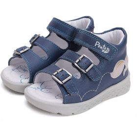 Ponte20 Szupinált Mókusos sötétkék kisfiú szandál