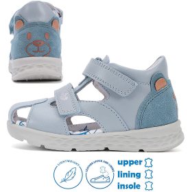   Ponte20 Szupinált Macis világoskék zártorrú pillekönnyű kisfiú szandál