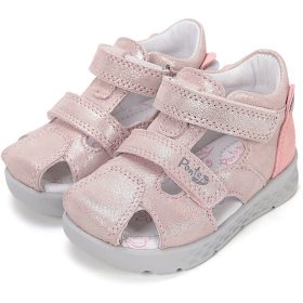   Ponte20 Szupinált Macis csillogó rózsaszín zártorrú kislány szandál