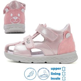   Ponte20 Szupinált Macis csillogó rózsaszín zártorrú kislány szandál