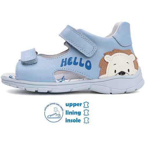 Ponte20 Szupinált Oroszlános égkék kisfiú szandál