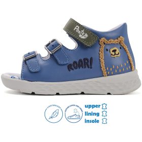 Ponte20 Szupinált Macis kék-kheki kisfiú szandál