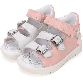   Ponte20 Szupinált Nyuszis barack-ezüst pillekönnyű kislány szandál