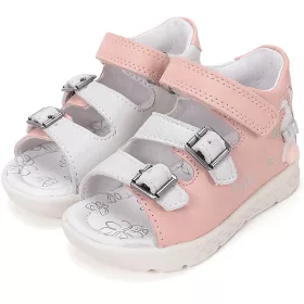   Ponte20 Szupinált Nyuszis barack-ezüst pillekönnyű kislány szandál