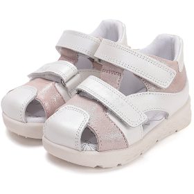   Ponte20 Szupinált Fehér-bronz zártorrú pillekönnyű kislány szandál