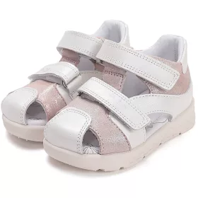   Ponte20 Szupinált Fehér-bronz zártorrú pillekönnyű kislány szandál