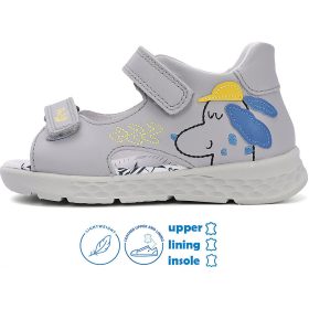   Ponte20 Szupinált Kutyás szürke pillekönnyű kisfiú szandál