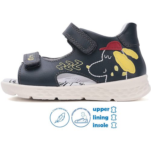 Ponte20 Szupinált Kutyás éjkék kisfiú szandál