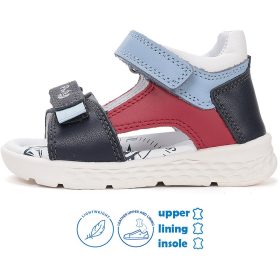 Ponte20 Szupinált Kék-piros pillekönnyű kisfiú szandál