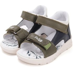 Ponte20 Szupinált Kheki-éjkék kisfiú szandál