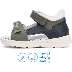 Ponte20 Szupinált Kheki-éjkék kisfiú szandál