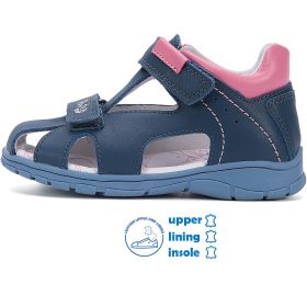   Ponte20 Szupinált Sötétkék-pink zártorrú kislány szandál