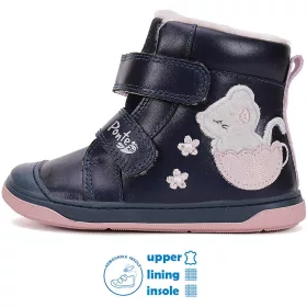 Ponte20 Szupinált Egérkés kék bélelt kislány cipő