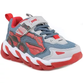 Primigi Markolós szürke-piros LED fényű kisfiú cipő