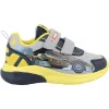Primigi Hot Wheels szürke-sárga LED fényű kisfiú cipő + ajándék autós kulcstartó