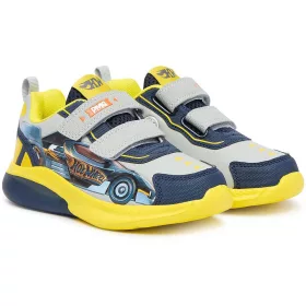   Primigi Hot Wheels szürke-sárga LED fényű kisfiú cipő + ajándék autós kulcstartó