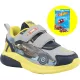 Primigi Hot Wheels szürke-sárga LED fényű kisfiú cipő + ajándék autós kulcstartó