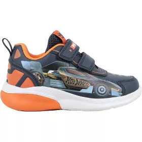   Primigi Hot Wheels sötétkék-narancs LED fényű kisfiú cipő + ajándék autós kulcstartó