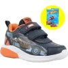Primigi Hot Wheels sötétkék-narancs LED fényű kisfiú cipő + ajándék autós kulcstartó