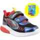 Primigi Hot Wheels fekete-kék-piros LED fényű kisfiú cipő + ajándék autós kulcstartó