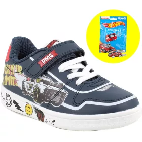   Primigi Hot Wheels sötétkék fiú cipő + ajándék autós kulcstartó