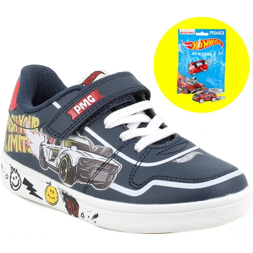 Primigi Hot Wheels sötétkék fiú cipő + ajándék autós kulcstartó