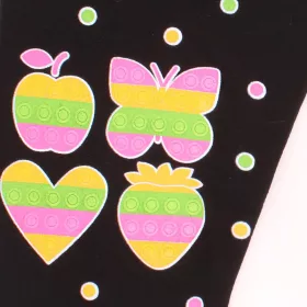 Timikids Gyümölcsös fekete kislány leggings