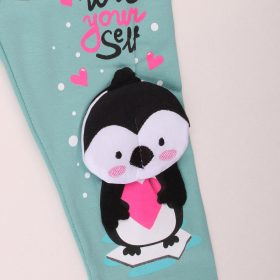 Timikids 3D Pingvines menta kislány leggings