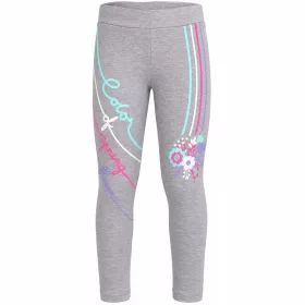 Timikids Feliratos-virágos szürke kislány leggings