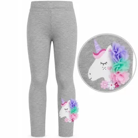 Timikids 3D Unikornis szürke kislány leggings