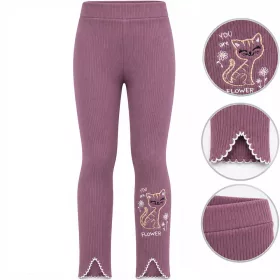 Timikids Cicás mályva kislány bordázott leggings