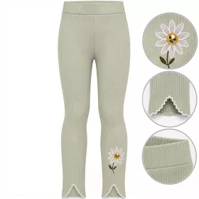 Timikids Virágos menta kislány bordázott leggings