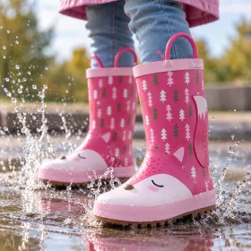 Wink Rókás pink bélelt kislány gumicsizma