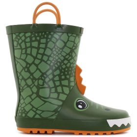 Wink Dínós zöld bélelt kisfiú gumicsizma