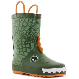 Wink Dínós zöld bélelt kisfiú gumicsizma