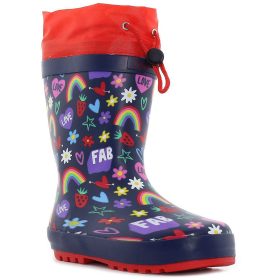 Wink Szivárványos kék bélelt kislány gumicsizma