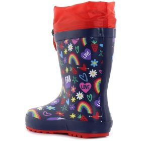 Wink Szivárványos kék bélelt kislány gumicsizma